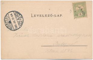 1905 Olthídi kitérő (Nagytalmács), vasútállomás, gőzmozdony, vonat. Jos. Drotleff / Station Altbrück...