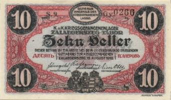 Zalaegerszeg/hadifogolytábor 1916. 10f, 20f, 50f, 1K, 2K, 5K, 10K, 20K T:I