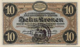 Zalaegerszeg/hadifogolytábor 1916. 10f, 20f, 50f, 1K, 2K, 5K, 10K, 20K T:I