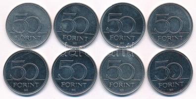 2004-2018. 50Ft Cu-Ni (8xklf) emlékkiadások T:AU,XF