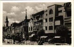 Marosvásárhely, Targu Mures; Széchenyi tér, Splendid szálló, Kertész Dezső és Vámos üzlete, MATEOSZ / square, hotel, shops