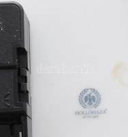 Hollóházi Erika mintás falióra, jelzett, hibátlan, d: 26,5 cm