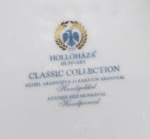 Hollóházi Erika mintás kínáló, jelzett, hibátlan, 25x19x10 cm