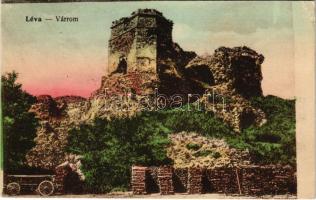 1916 Léva, Levice; várrom. Vasúti levelezőlapárusítás 619. / castle ruins (fl)