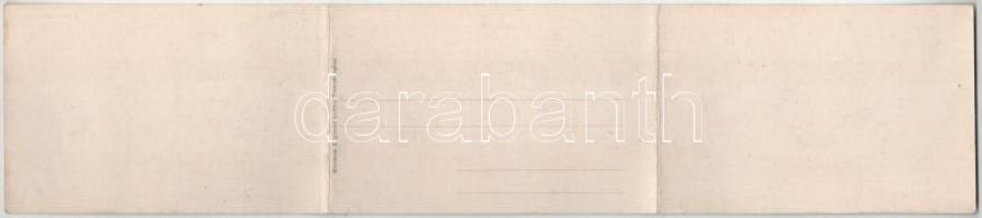 Trencsénteplic, Trencianske Teplice; 3-részes kihajtható panorámalap. Wertheim Zsigmond kiadása / 3-...