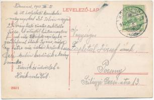 1913 Körmend, Vida József utca, József főherceg kir. fensége ittlétekor, defekt szerelés az autó mög...