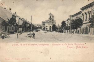 Tátra Poprád with evangelic church and bell tower (b)