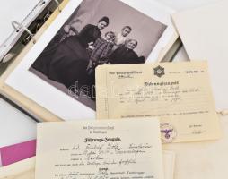 cca 1935-1960 II. világháborúban szolgált német katona irathagyatéka: Deutsches Reich útlevél, DAF i...