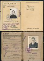 cc 1945, 1970 2 db német nyelvű utazási igazolvány
