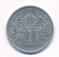 Ausztria 1893. 1K Ag "Ferenc József" T:VF,F Austria 1893. 1 Corona Ag "Franz Joseph&q...