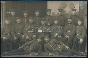 1916 I. világháborús német katonák Ulm csapatfotó fotólap / German solders photo