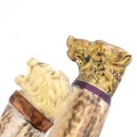 Felix és F. Dick kések, oroszlán- és vaddisznófej díszítménnyel, jelzett, h: 25-29 cm