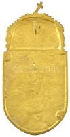 DN "Magyar címer" öntött bronz plakett, hátoldalán akasztóval (118x235mm) T:XF