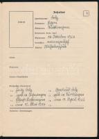 cca 1938 Meine Ahnen, kitöltött, árja származást tanúsító német birodalmi igazolvány, / A filled &qu...