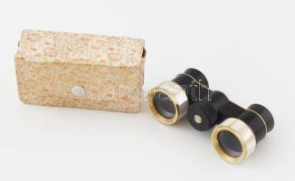 Színházi távcső, gyöngyház berakással, tokban.