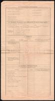 1944 Kitöltetlen bejelentés zsidók számára a vagyonukról, 3p