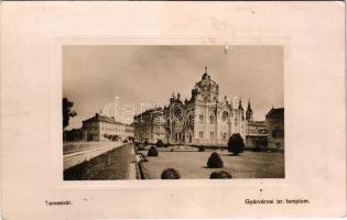 1910 Temesvár, Timisoara; Gyárvárosi izraelita templom, zsinagóga. Uhrmann Henrik kiadása / Fabric synagogue