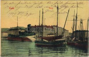 1909 Fiume, Rijeka; Porto / port, ships. W.L. 1192.