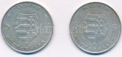 1947. 5Ft "Kossuth" Ag (2x) T:AU,XF
Adamo F8.1