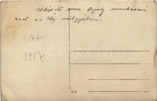 1917 Útépítő orosz fogoly munkásszázad az Úz völgyében / WWI Russian POWs (prisoners of war) road co...