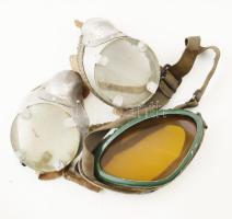 2 db régi motoros és munkavédelmi szemüveg rossz állapotban