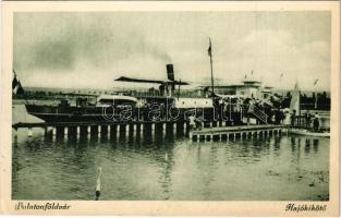 1926 Balatonföldvár, Hajókikötő, HELKA gőzhajó. Gerendai Gyula kiadása (EK)