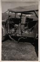 1941 Magyar katonai gépkocsi Pervomaisk (Ukrajna) előtt / WWII Hungarian military motor car near Pervomaisk (Ukraine). photo