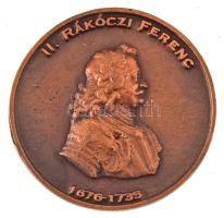 DN "II. Rákóczi Ferenc Általános Iskola Dunaharaszti / II. Rákóczi Ferenc 1676-1735" bronz emlékérem tokban (39mm) T:AU