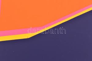 Nádler István (1938-): Geometrikus kompozíció (cím nélkül), 1977. Szitanyomat, papír, jelezve jobbra...