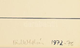 Nádler István (1938-): Átlós kompozíció (cím nélkül), 1972-76. Szitanyomat, papír, jelezve jobbra le...