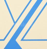 Nádler István (1938-): Geometrikus formák (cím nélkül). Szitanyomat, papír, jelezve jobbra lent. Nád...