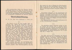 1934 Berliner Bürgerbrau GmbH. sörfőzde működési szabályzata 12p. / Brewery operating regulations