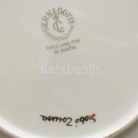 Bernadotte csehszlovák süteményes készlet, jelzett, gazdagon díszített, hibátlan, d: 18-24 cm