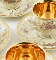 Bernadotte csehszlovák 6 darab csésze alátéttel. Jelzett, minimális kopással, d: 11,5 cm, m: 6 cm