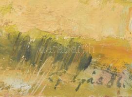 Gulyás Dénes (1927-2003): Füzes, 1986. Olaj, farost, jelezve jobbra lent. Hátoldalán Vizualart címké...