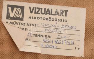 Gulyás Dénes (1927-2003): Füzes, 1986. Olaj, farost, jelezve jobbra lent. Hátoldalán Vizualart címké...
