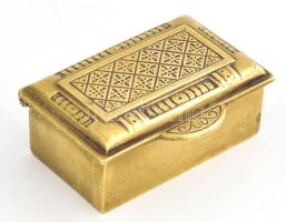 Réz bélyegtartó dobozka, 6x4x2,5 cm