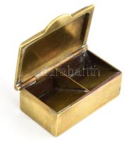 Réz bélyegtartó dobozka, 6x4x2,5 cm