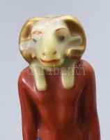 1939, Herendi A kosfejű Khnum. Terv.: Gácser Kata. Kézzel festett, jelzett, hibátlan, m: 10 cm. Rend...