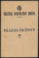 1921 Az Országos Menekültügyi Hivatal igazolókönyve Rácz Róbert (erdélyi) menekültnek kiállítva, menekülés oka: állását vesztette, segélyek beírva, jó állapotban