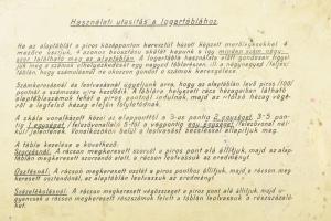 Fém logartábla, kopott, 25,5x36 cm