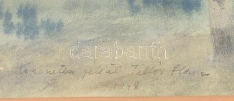 Tallós Ilona (1918-1991): Balatonfelvidéki ház, 1948. Akvarell, papír, jelezve balra lent, 28,5×36 c...