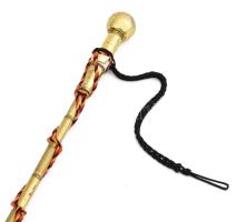 Régi német katonai marsbot, réz, kopással, h: 88 cm