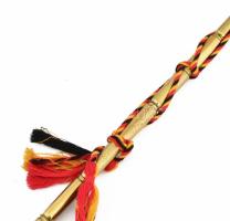 Régi német katonai marsbot, réz, kopással, h: 88 cm