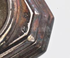 2 db kis méretű ezüst (Ag) gyertyatartó. Jelzett 69 g, 10,5 cm