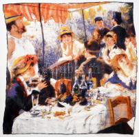 Renoir festményének másával díszített kendő, cca 80x80 cm