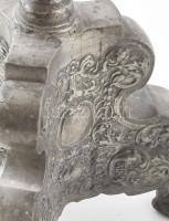 Barokk gyertyatartó. Ón XVIII. sz. Németország. 63 cm / Baroque candle holder. Tin XVIII. s. Germany