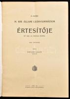 1925-1948 Győr, 2 db iskolai értesítő: A Győri M. Kir. Állami Leánygimnázium értesítője az 1924-25. ...