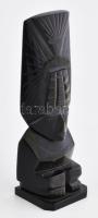 Nagy méretű mexikói obszidián szobor. Hibátlan 22 cm