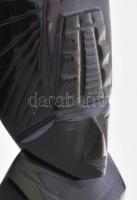 Nagy méretű mexikói obszidián szobor. Hibátlan 22 cm